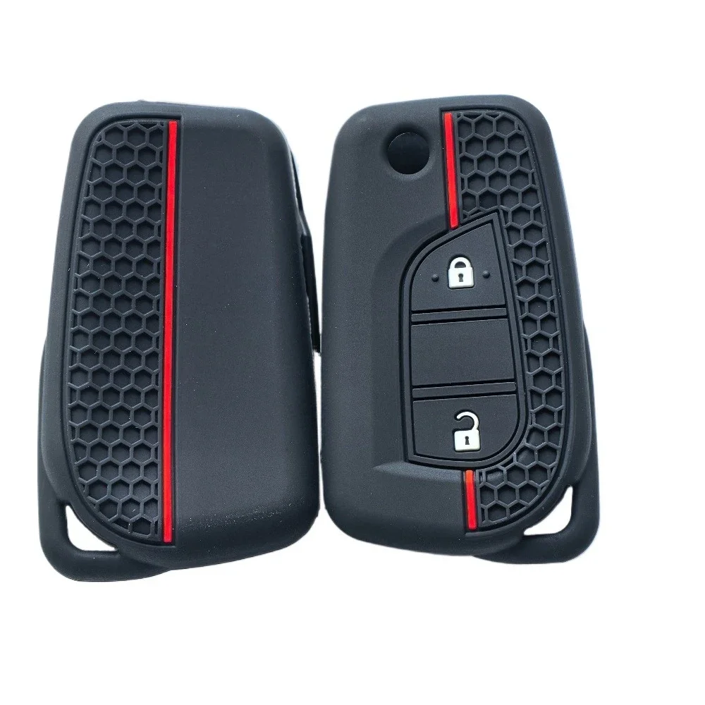 Silicone Car Key Case Set for Toyota Corolla Auris Reiz Avensis Verso Yaris Aygo Rav4 Scion TC IM Rubber Remote Cover Protector