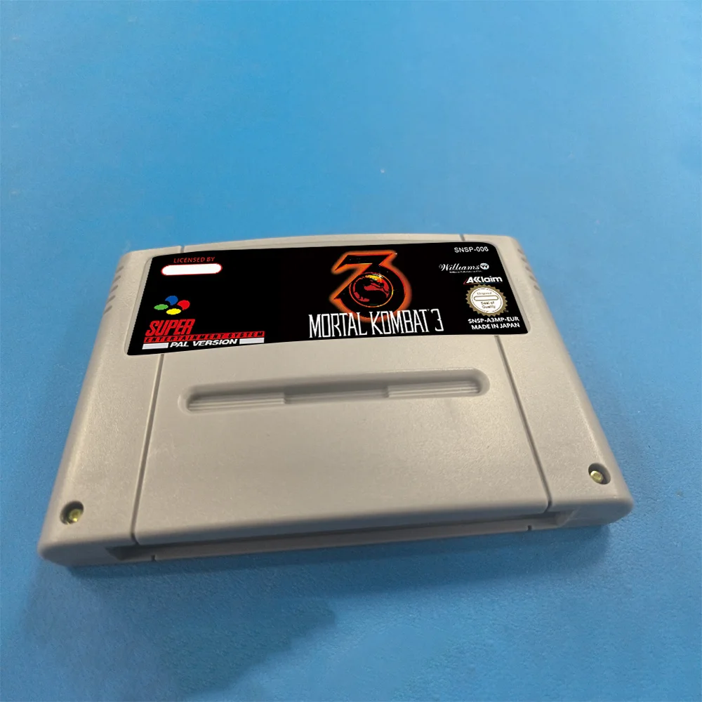 لعبة Mortal Kombat 3 Action لوحدة التحكم SNES 16bit Cartridge USA NTSC الإصدار شحن سريع #1