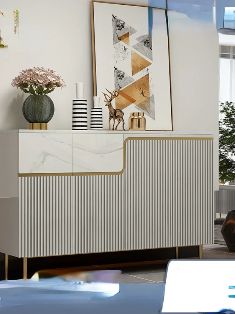 

Светлый роскошный каменный шкаф в итальянском стиле, сервант для гостиной, шкаф для хранения вещей, маленькая квартира, кухня, чайный шкаф