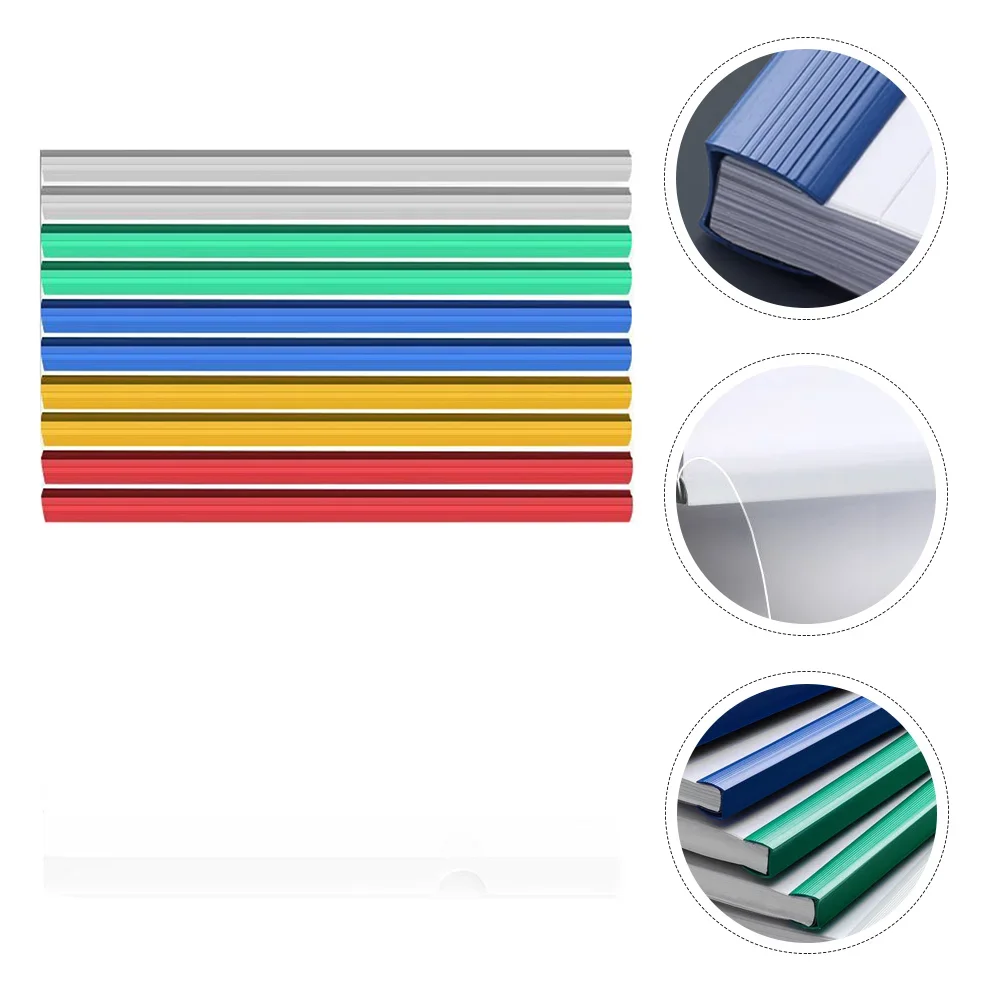 10Pcs/set A4 Thickened Draw Rod Folder Test Paper Storage Bag Draw Rod Clip Pull Presentation Folder Large Capacity Drop Shape