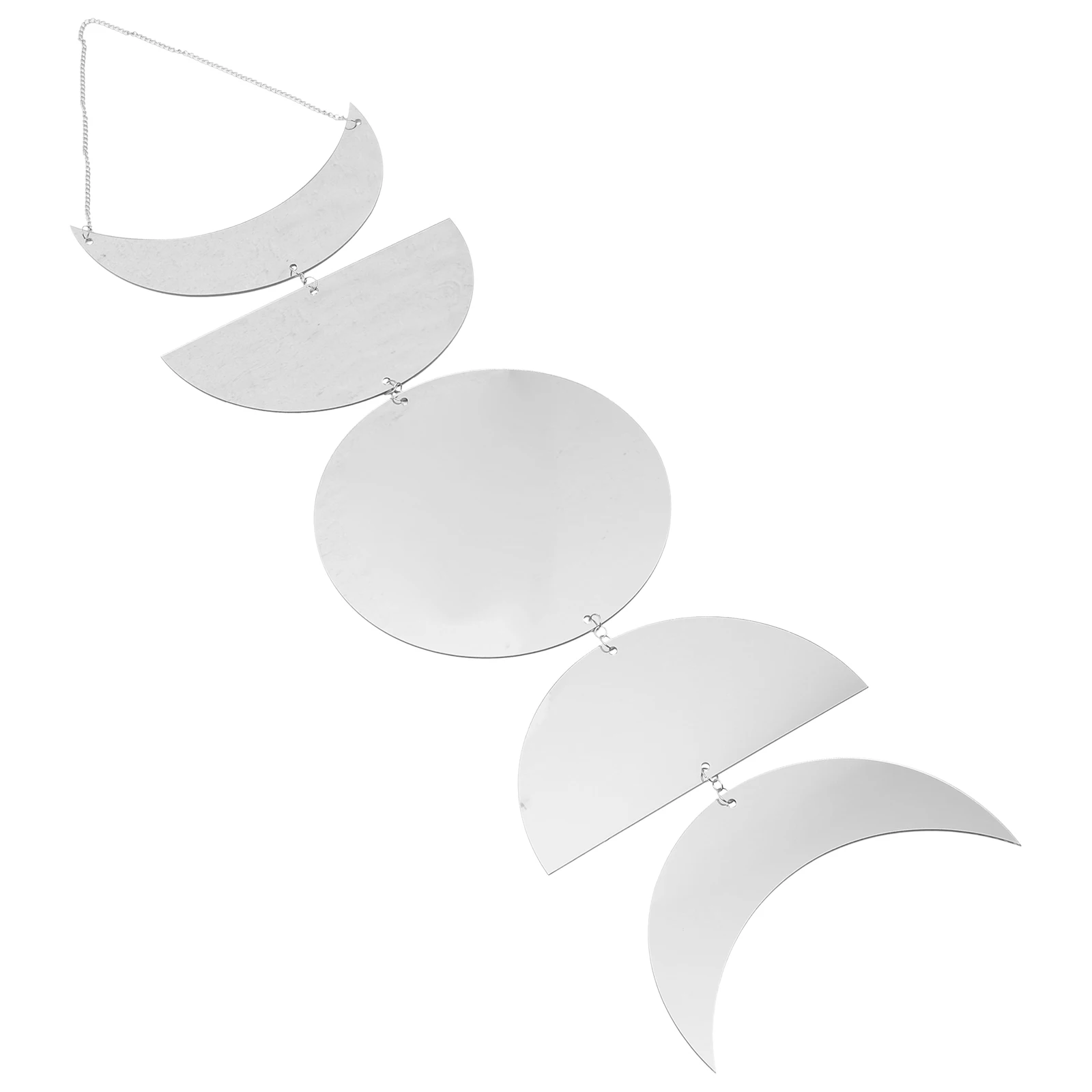 

Wall Hanging Moon Mirror Decor Acrylic Sun Moon Phase nament Bedroom Bedroom Mirror Living Room Home Decor Silver