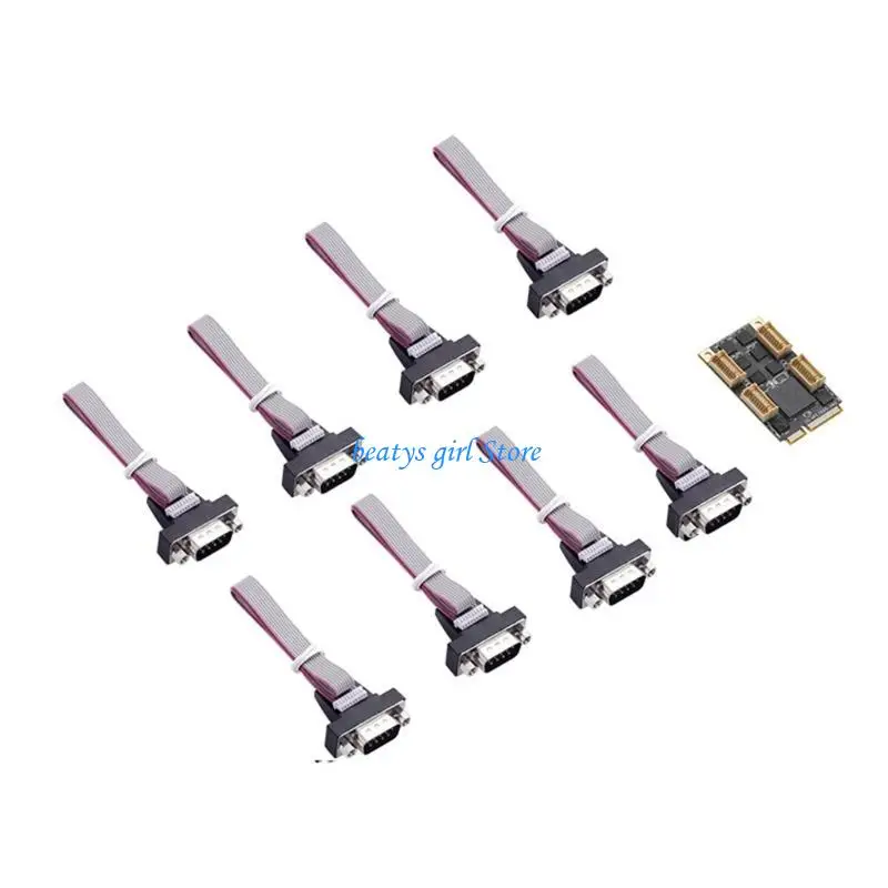 C7AB Mini PCIE a 8 RS232 Porta serial Porta multi-srial DB9 Mini PCIE
