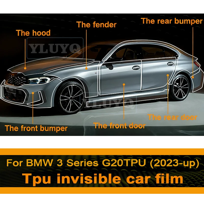 

For BMW 3 Series G20 2023 Pre Cut 8.5thick Car Paint Protection Film Body Transparent Anti Scratch Invisible Clear PPF Decal Kit
