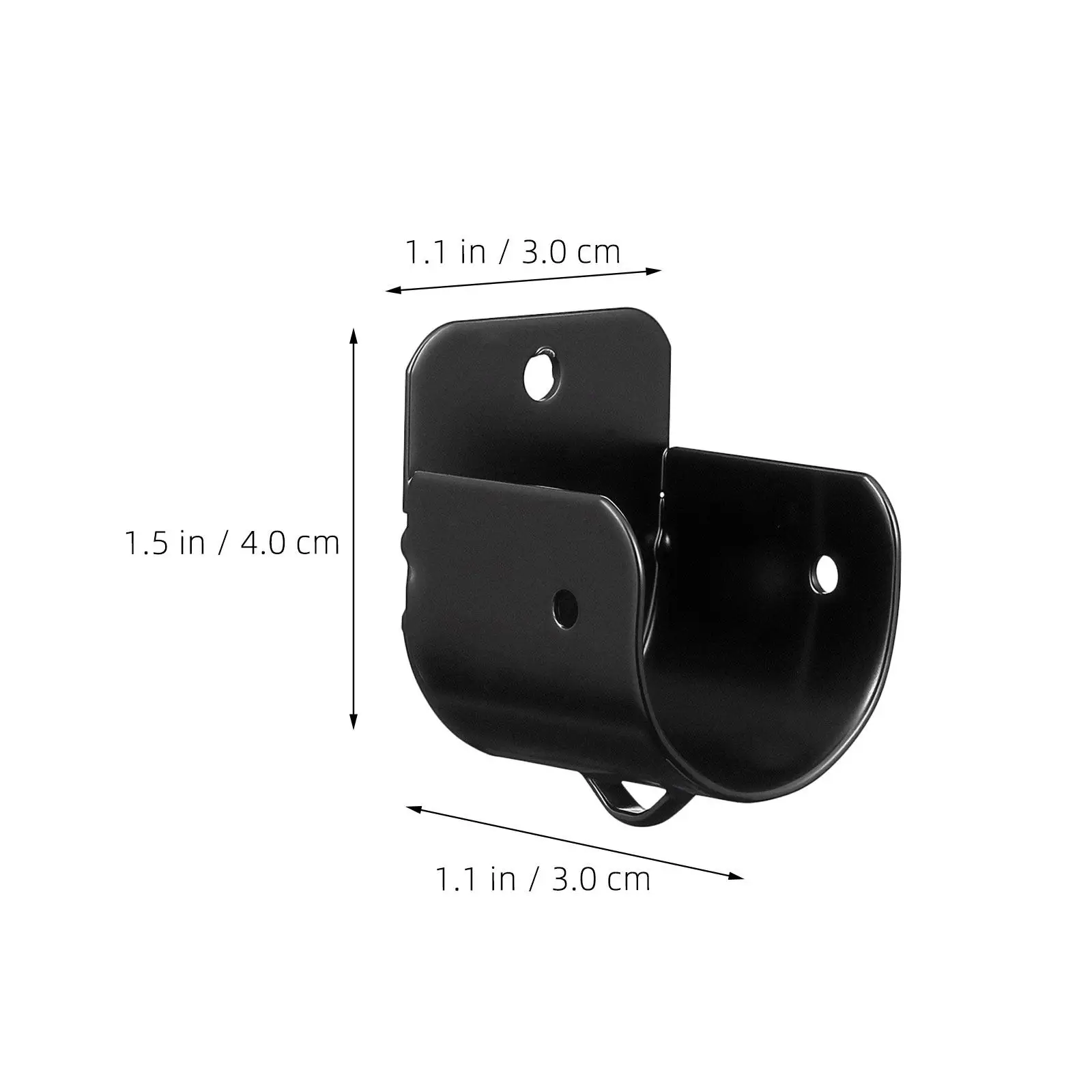 8Pcs Curtain Rod Accessories Black U-Shaped Stainless Steel Pole Support Socket Wall Mount Brackets for Drapery Hardware Window