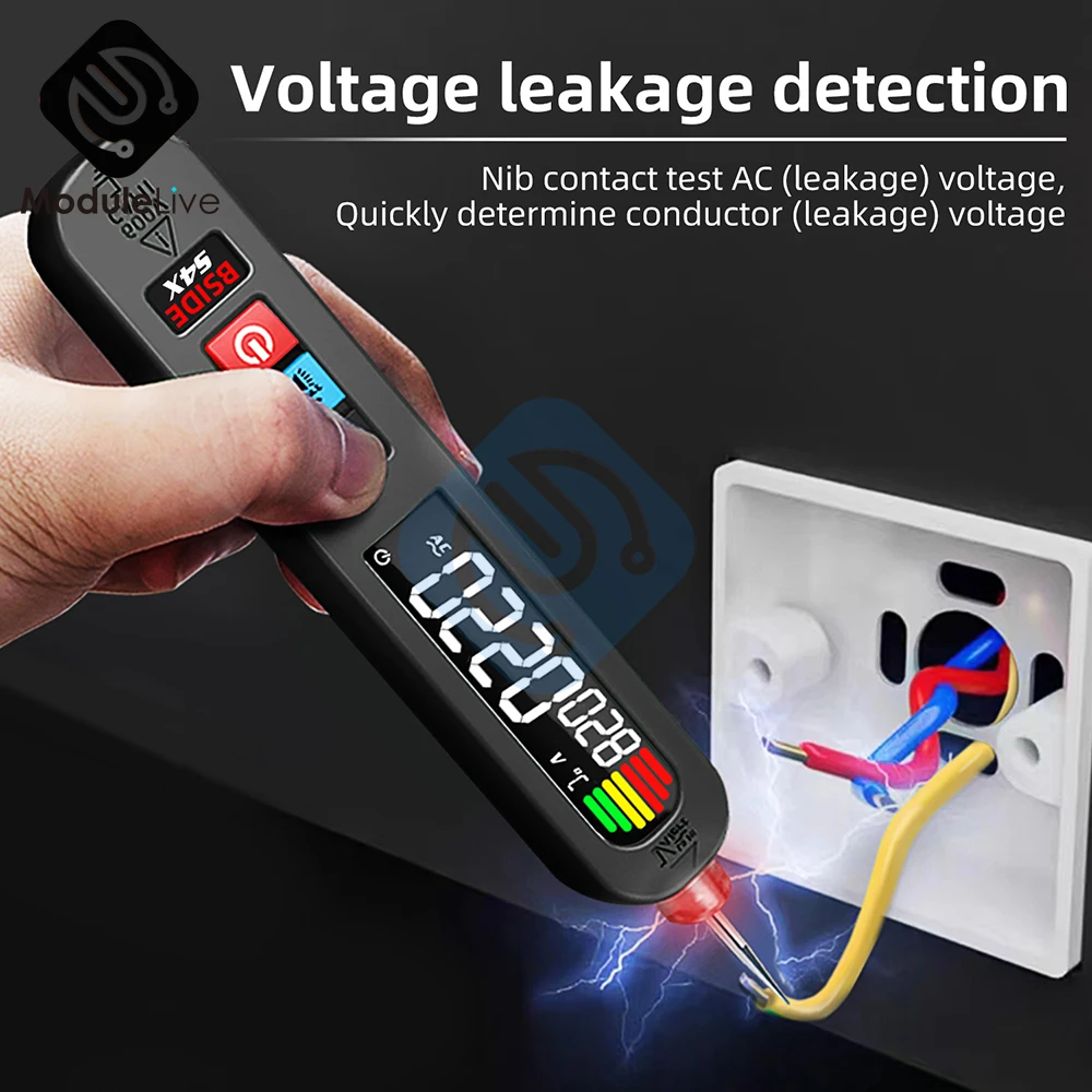 Tensão Tester Pen 12v300v Recarga Detecção sem Contato Fuga Live Wire Breakpoint Finder Portátil Household Bside-s4 e S4x