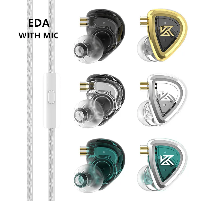 KZ EDA Earphones Bass/Balanced/Hi-Res Earbuds In Ear Monitor Headphones Sport Noise Cancelling HIFI 