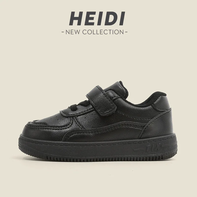 

Children Spring Autumn Casual Soft Soled Shoes Black Girls Fashion Sneakers Boys Platform Solid Color Kids Neutral Board Shoes