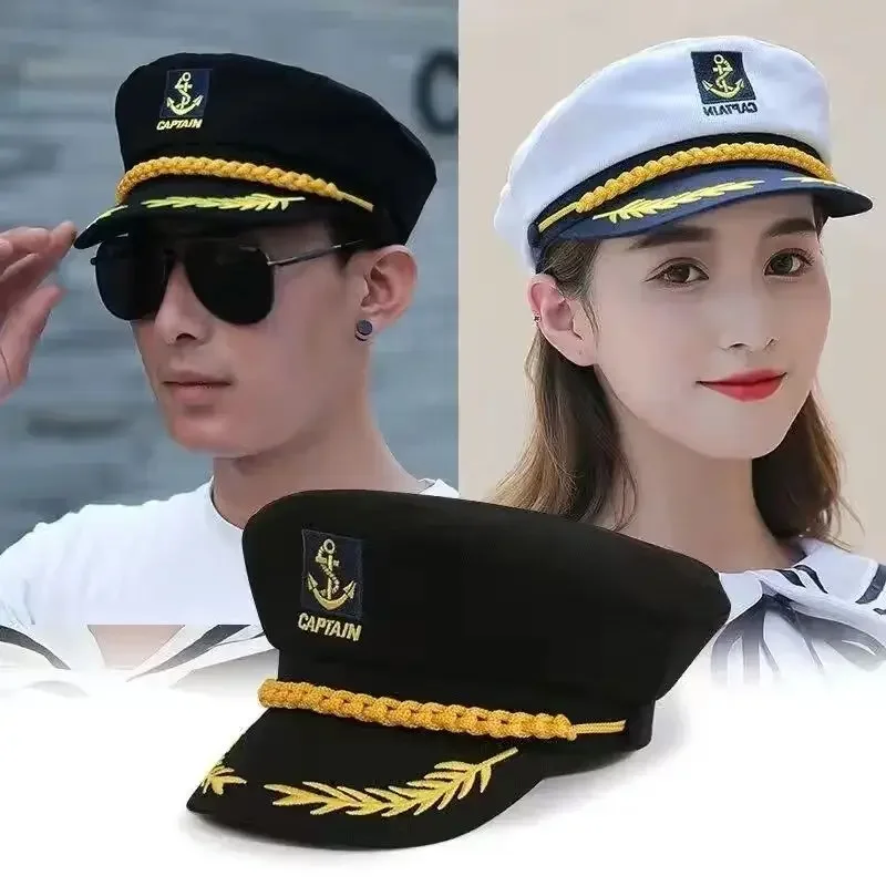 Captain Spring and Autumn Cotton Men and Women Show Uniform Sailor Children Flight Air Force Captain Hat