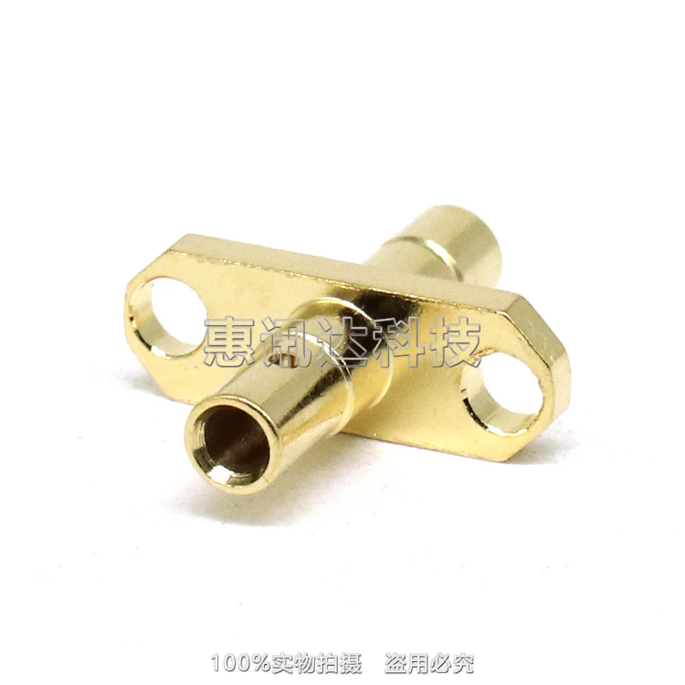 SMB-JFB2 SMB male two-hole flange connected to SFX/SFT50-2 semi-flexible and semi-steel wire SMB male connector