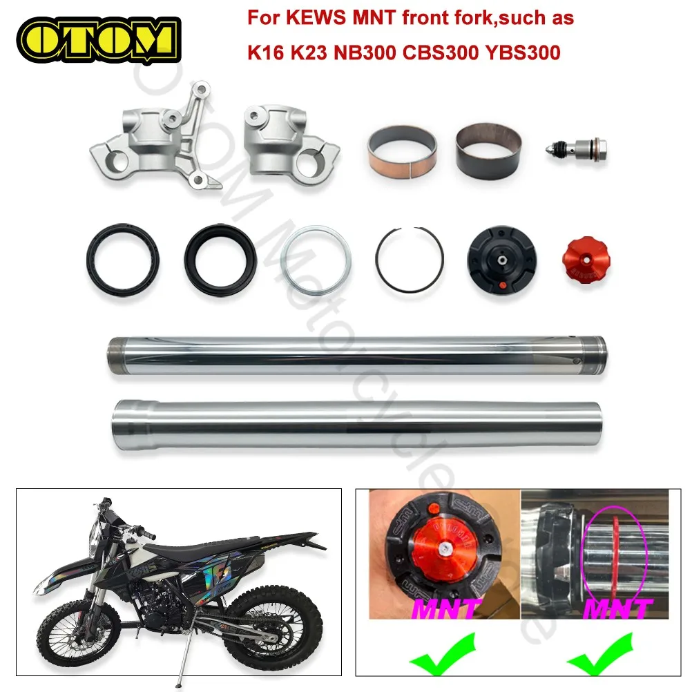 Motorcycle For KEWS MNT Front Fork Circlip Washer Ring Knob Axle Clamp Bolt Bushing Oil Dust Seal K16 K23 NB300 CBS300 YBS300