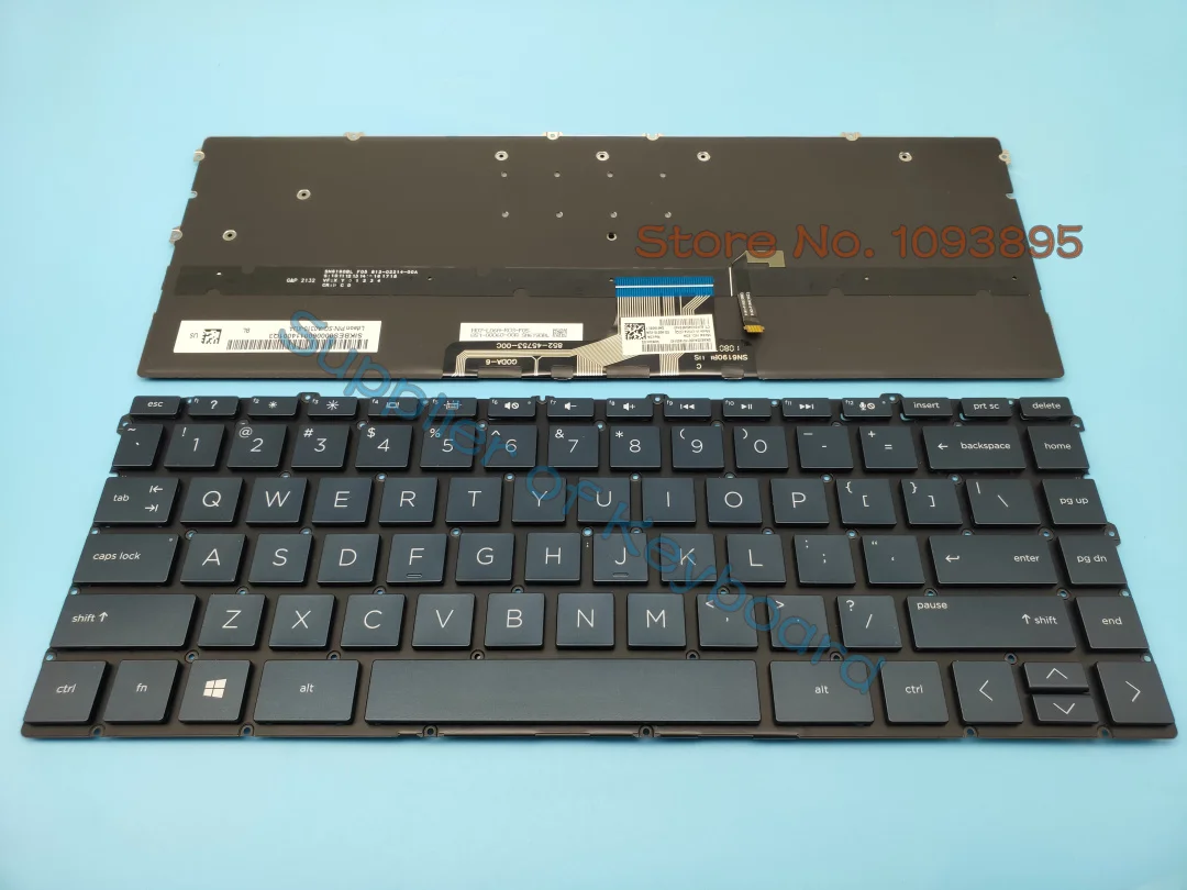 

NEW For HP Spectre 13-aw 13-aw0000 13t-aw000 13-aw0240tu 13-aw0250tu 13-aw0260tu English Keyboard Dark Blue/Silver Backlit