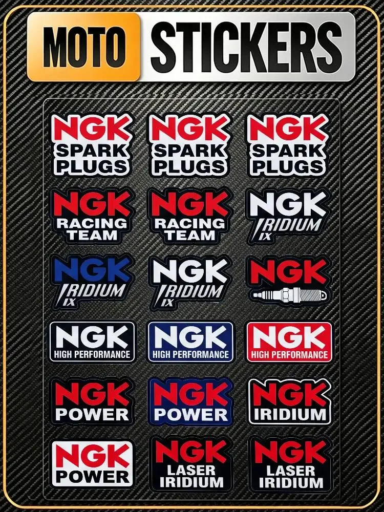 FOR NGK High Visibility Reflective Waterproof Decal Scratch Hide Sticker Fit Car Motorcycle Helmet Water Cup Refrigerator