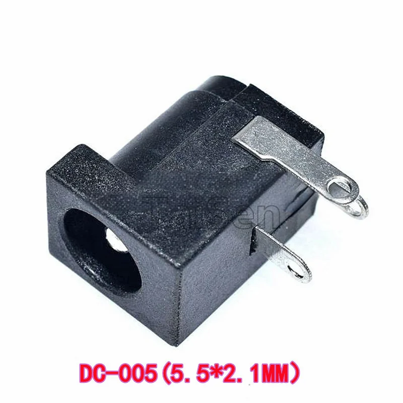 10 قطعة تيار مستمر مقابس الطاقة DC-002 DC003 DC003A DC005 قابس طاقة موصلات المقبس 5.5*2.1 مللي متر 1.3*3.5 مللي متر