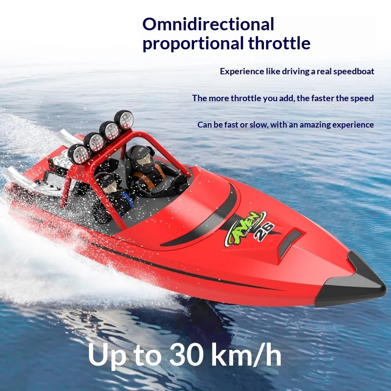 التجارة الخارجية منتج جديد محاكاة عالية السرعة التوربينات التحكم عن بعد قارب سريع قوة حصانية عالية لعبة كهربائية خفيفة #5