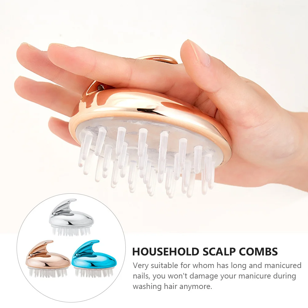 

3 pcs Scalp Massage Combs Anti-Dandruff Hairbrushes Deep Cleansing Electric Design Durable Spa Tools For Men Women Pets