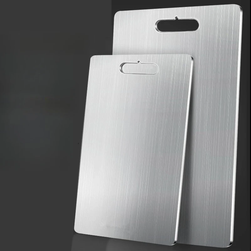 Cutting Boards for Kitchen 304Stainless Steel Thickened Board Double Sided Food Grade Portable Fruit Meat Chopping