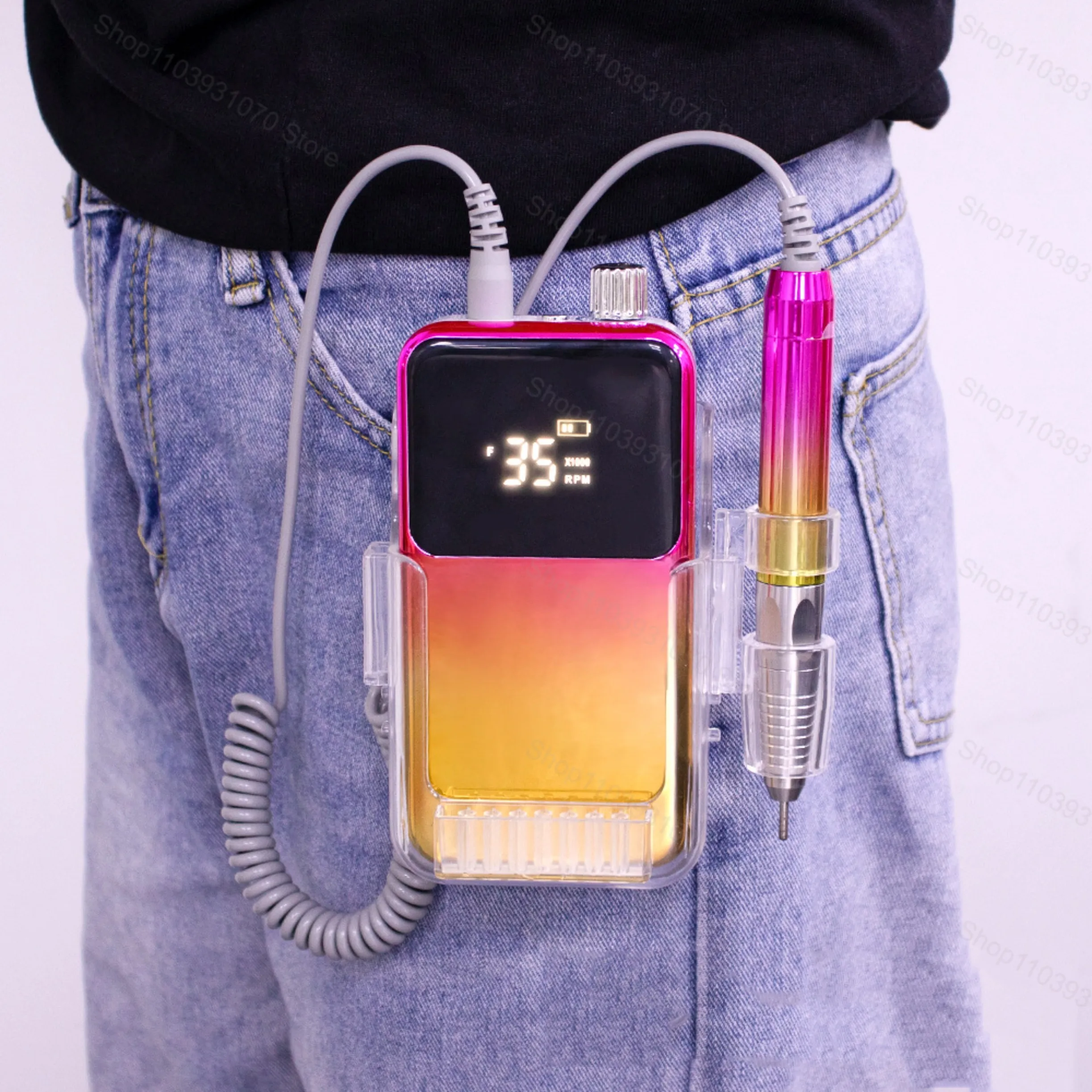 جديد 85 واط مبرد أظافر كهربائي 35000 دورة في الدقيقة فرش صامت مسمار الحفر آلة الملمع اللاسلكي المهنية مانيكير أداة