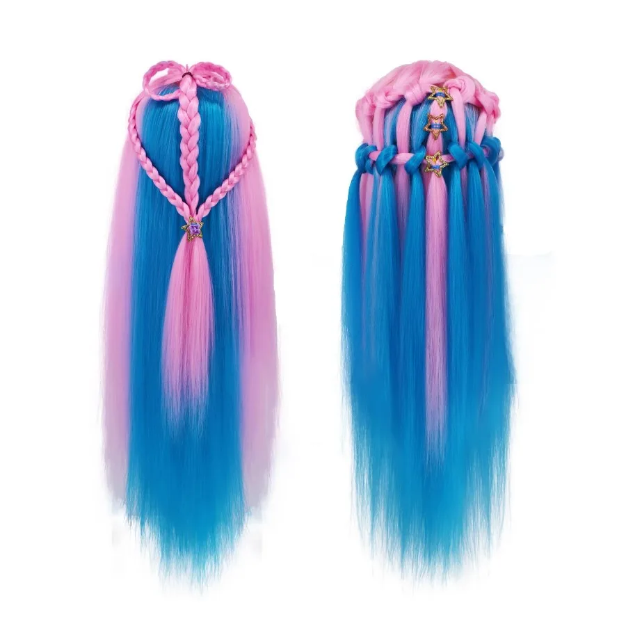 رأس عارضة أزياء مقاس 29 بوصة مع شعر للتدريب على التجميل: أداة ممارسة تصفيف الشعر الواقعية مع مجموعة حامل المشبك مثالية لـ Ha