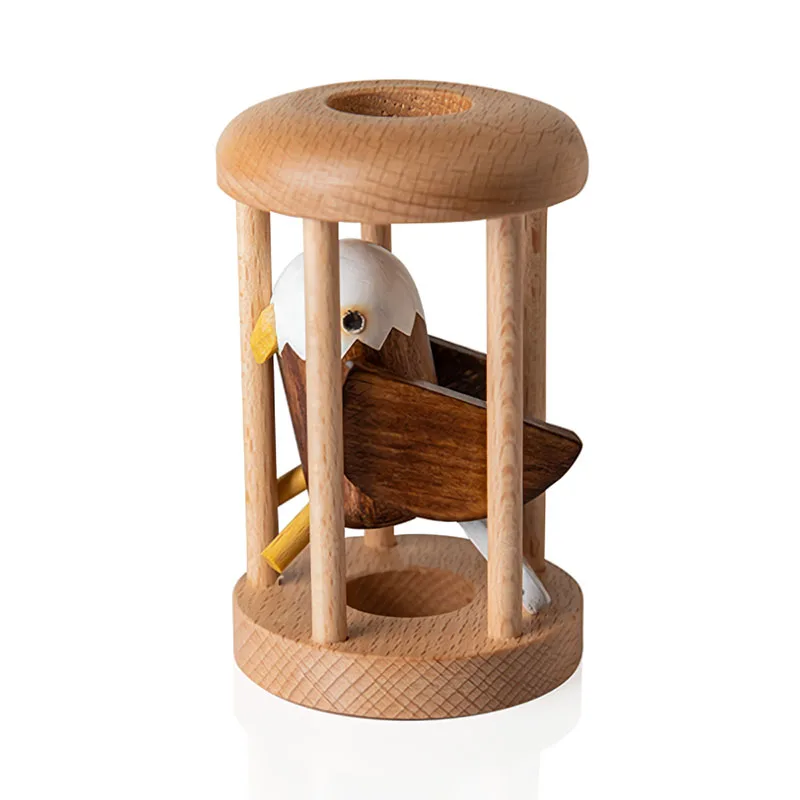 Bird-in-Cage Puzzle Level 10 High Difficulty Unlock Loop Burr Puzzle Puzzle Brainy Decryption Small Toy