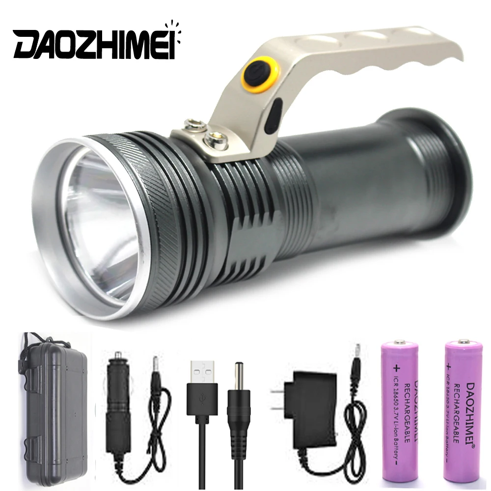 2000LM Tactical LED Flashlight 3 Modes Super bright Portable lamp Searchlight 18650 Rechargeable Hunting Camping Torch