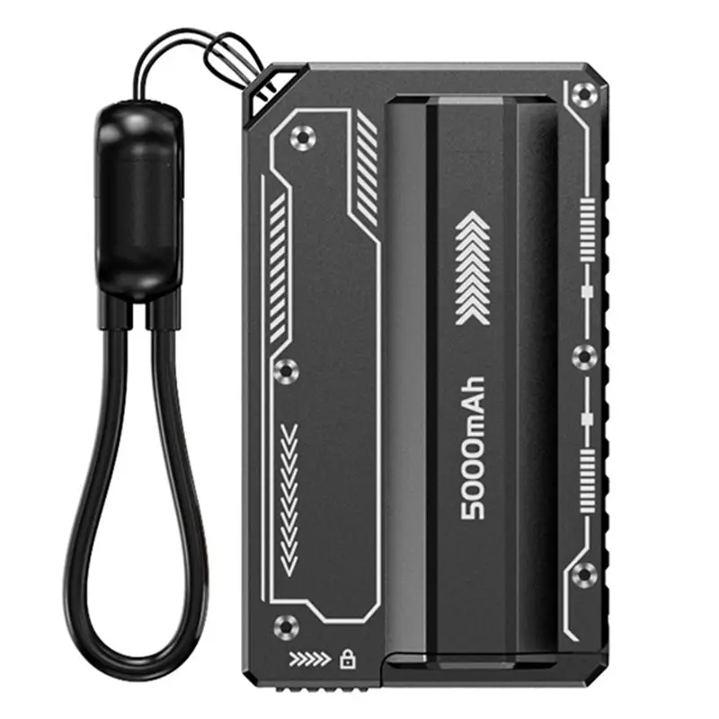 

B63B-Mecha-Style Removable Battery, Super Fast Charging 5000Mah Power Bank, Compact And Portable Power Bank Battery Casing.