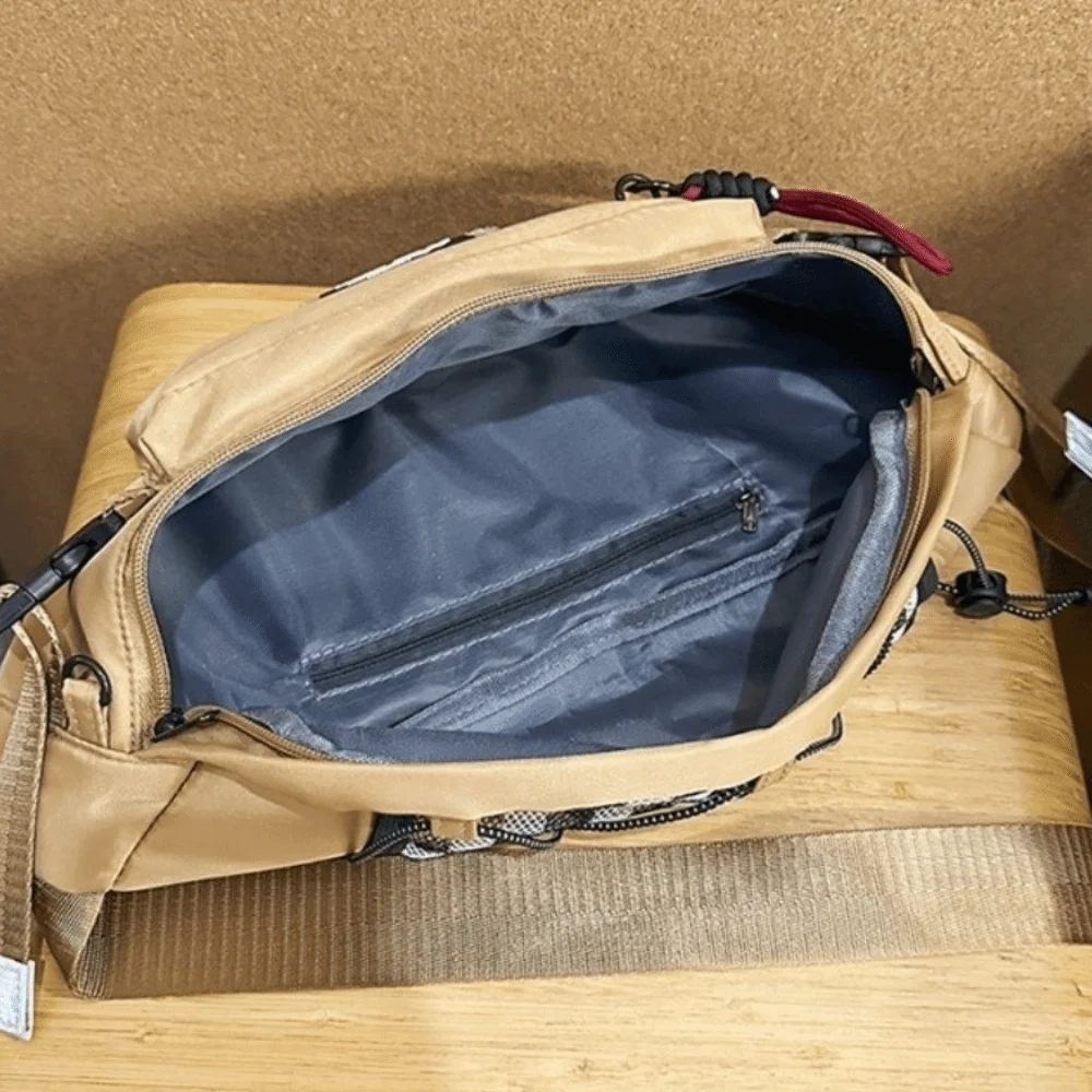 

Fashion Casual Men's Chest Bag Waterproof Commuting Nylon Shoulder Bag Lightweight Adjustable Strap Crossbody Fanny Pack Biking