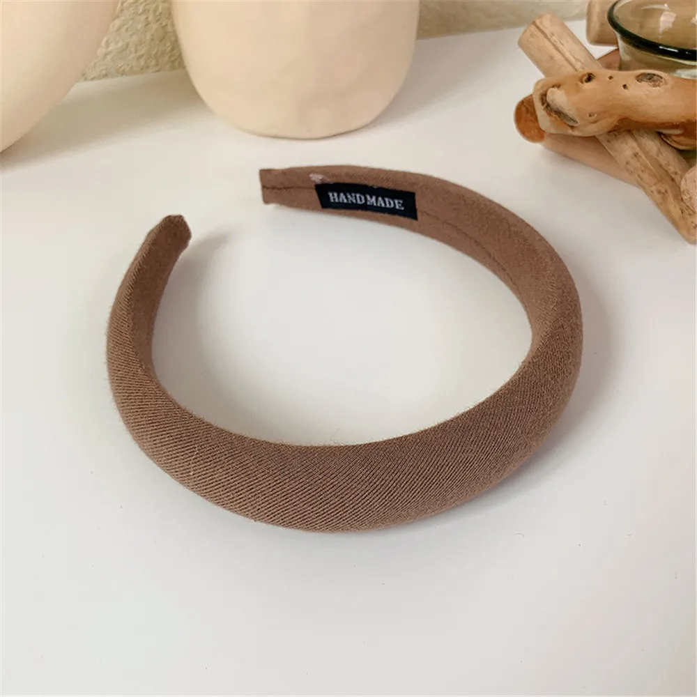 Coffee Colors Women Headband Solid Velvet Bezel Girls Vintage Hair Bands Soft Hairband Headwear Rubbers Elastic Hair Accessories