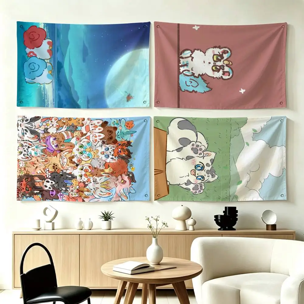 Furry F-Fabulous B-Beasts Flag Suitable For Party Club Outdoor Interior Wall Decoration Banner Fans Gift