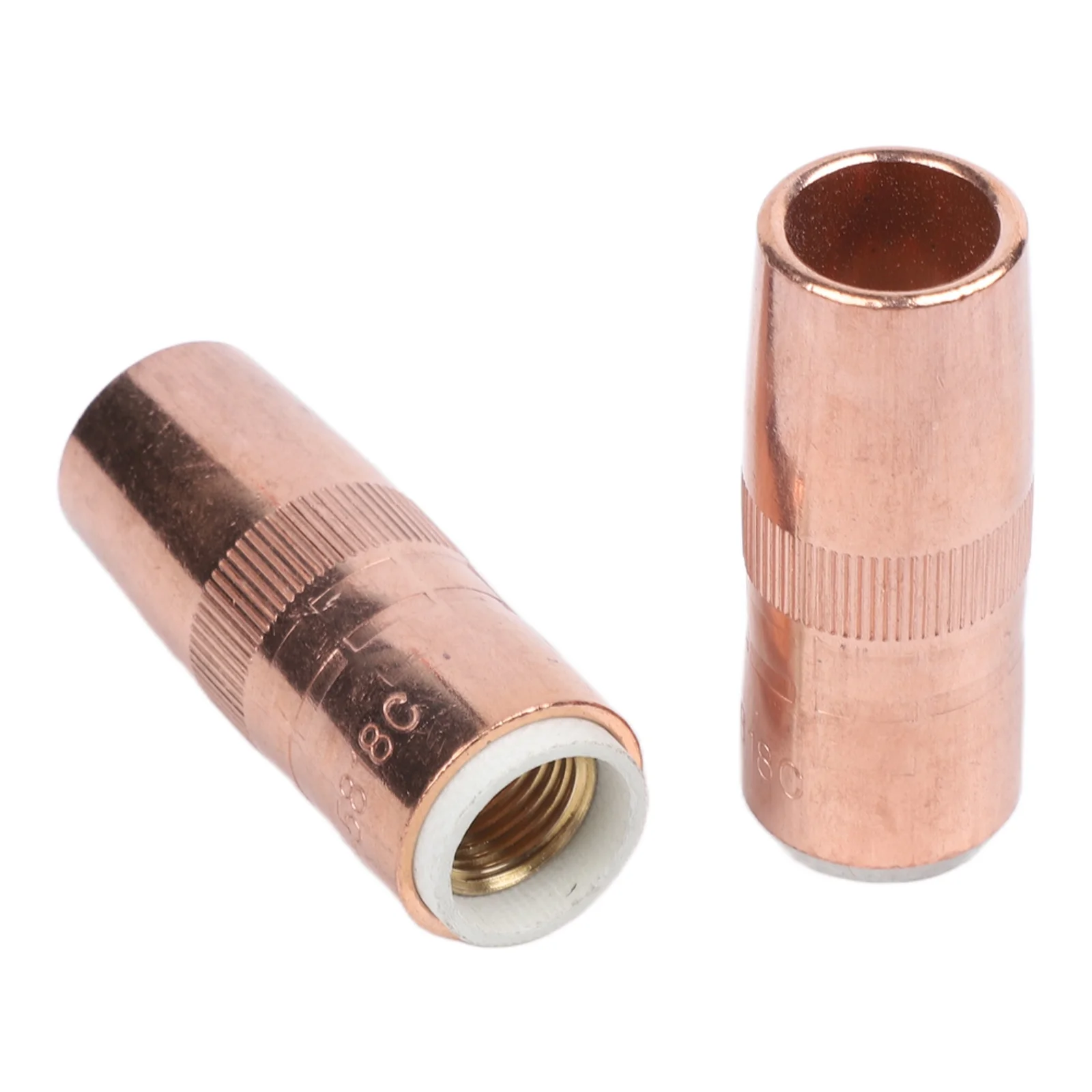5-pack Of NS-5818C Nozzles, Centerfire, Slim, 5/8-inch, 1/8-inch Groove, For Bernard MIG Gas Gas Diffusion Nozzles Tools