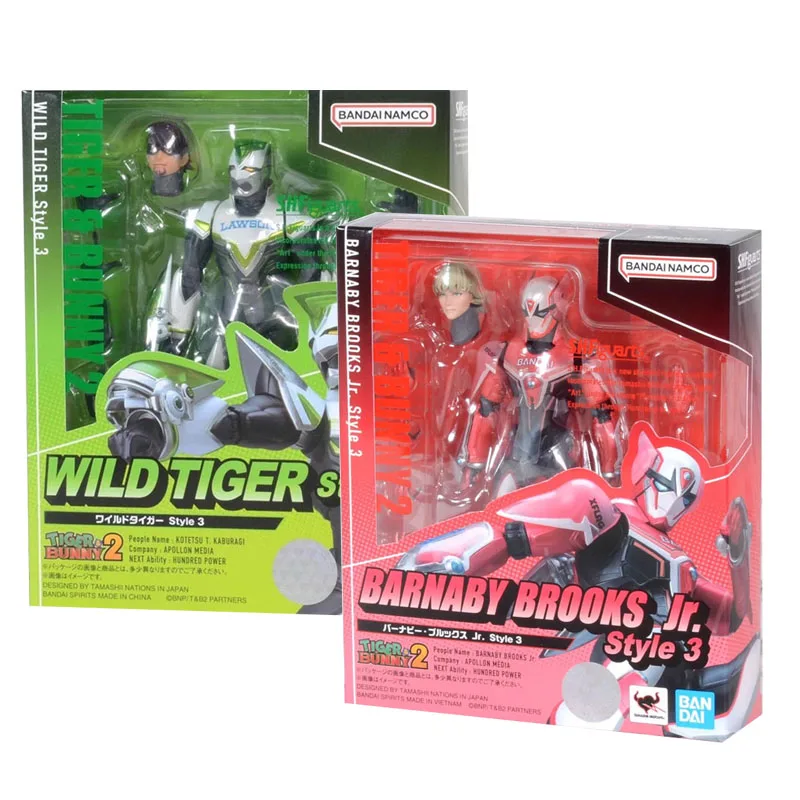 

BANDAI Original Tiger & Bunny 2 S.H.Figuarts Wild Tiger Style 3 Action Figure Model Kit Completed Toys Boys Ornaments Gift