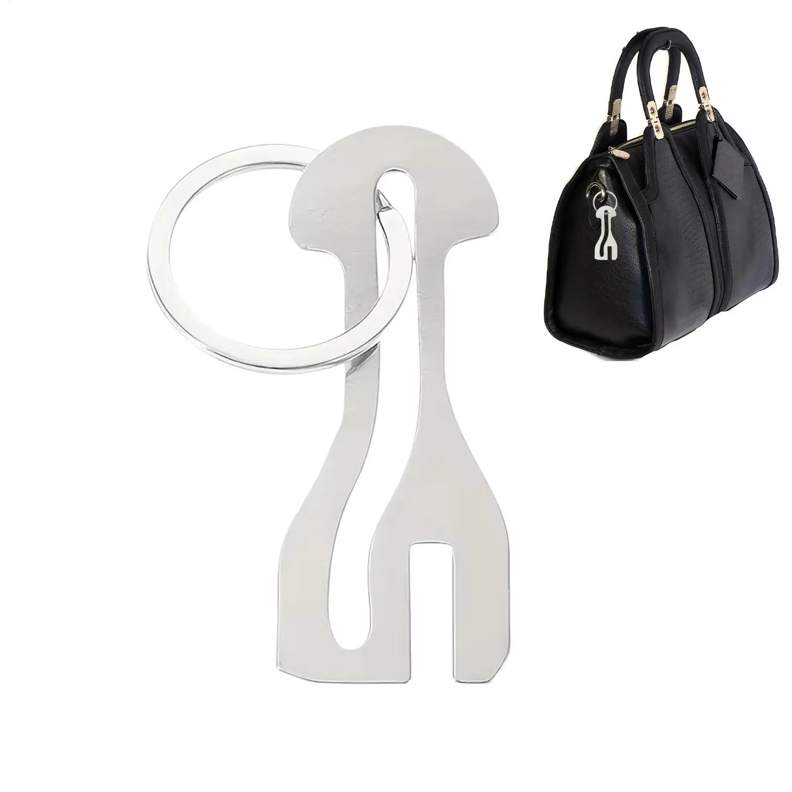 Shopping Cart Key Stainless Steel Detachable Reusable Keychain Market Trolley Coin with Keyring for Adults Women Daily Grocery