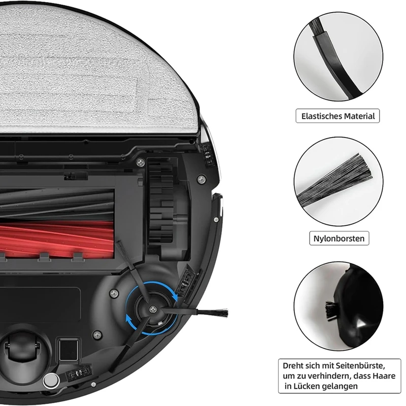 Reemplazo para Roborock S8 Pro Ultra Robot aspirador con cepillos principales, toallitas, filtros, cepillos laterales