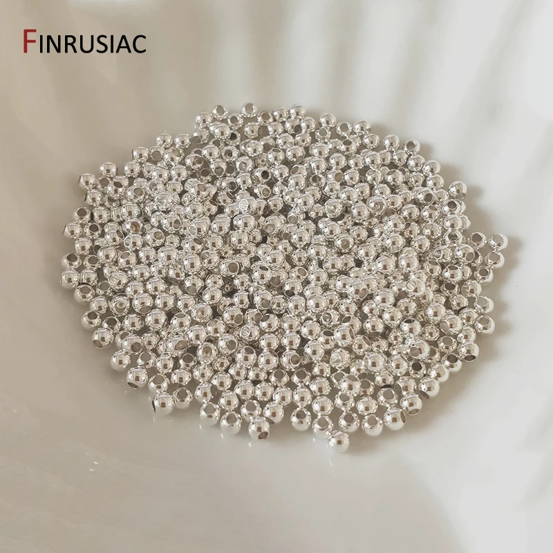 14/18K vergoldete runde Abstandsperlen aus Messing und Metall zur Schmuckherstellung, 2–6 mm Trenner für Perlen, Zubehör für Schmuck. – Detail 20