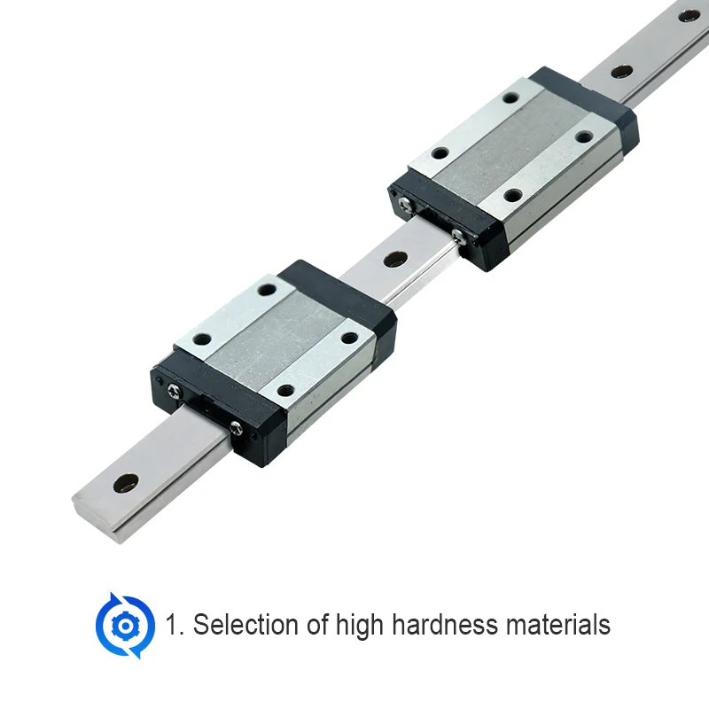 HLTNC-Mini guía lineal con carro deslizante para impresora 3D CNC, MGN9, 100, 150, 200, 250, 300, 350mm, 400, 450, 500mm, 9mm, MGN9C, MGN9H