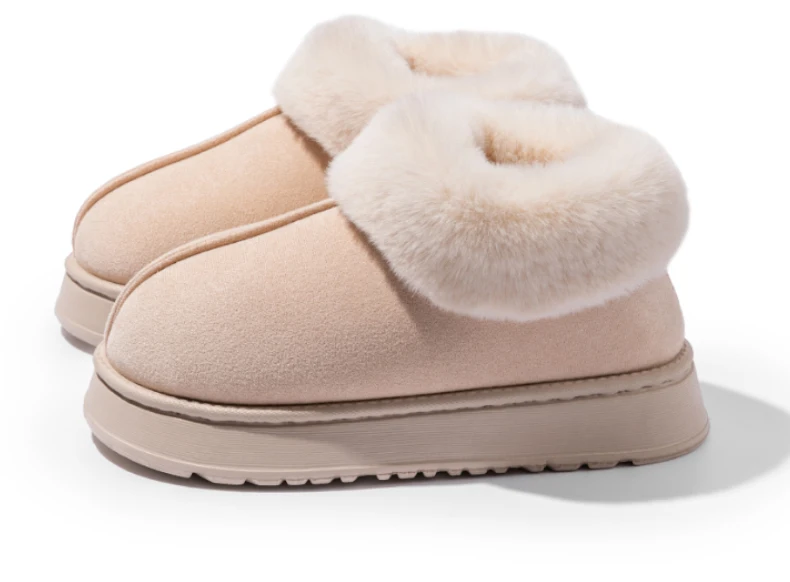 Winter-Slip-On-Hausschuhe für Herren, dicke Memory-Schaum-Sohle, ultraweiches, mit Fleece gefüttert, warme High-Top-Hausschuhe für drinnen und draußen – Detail 5