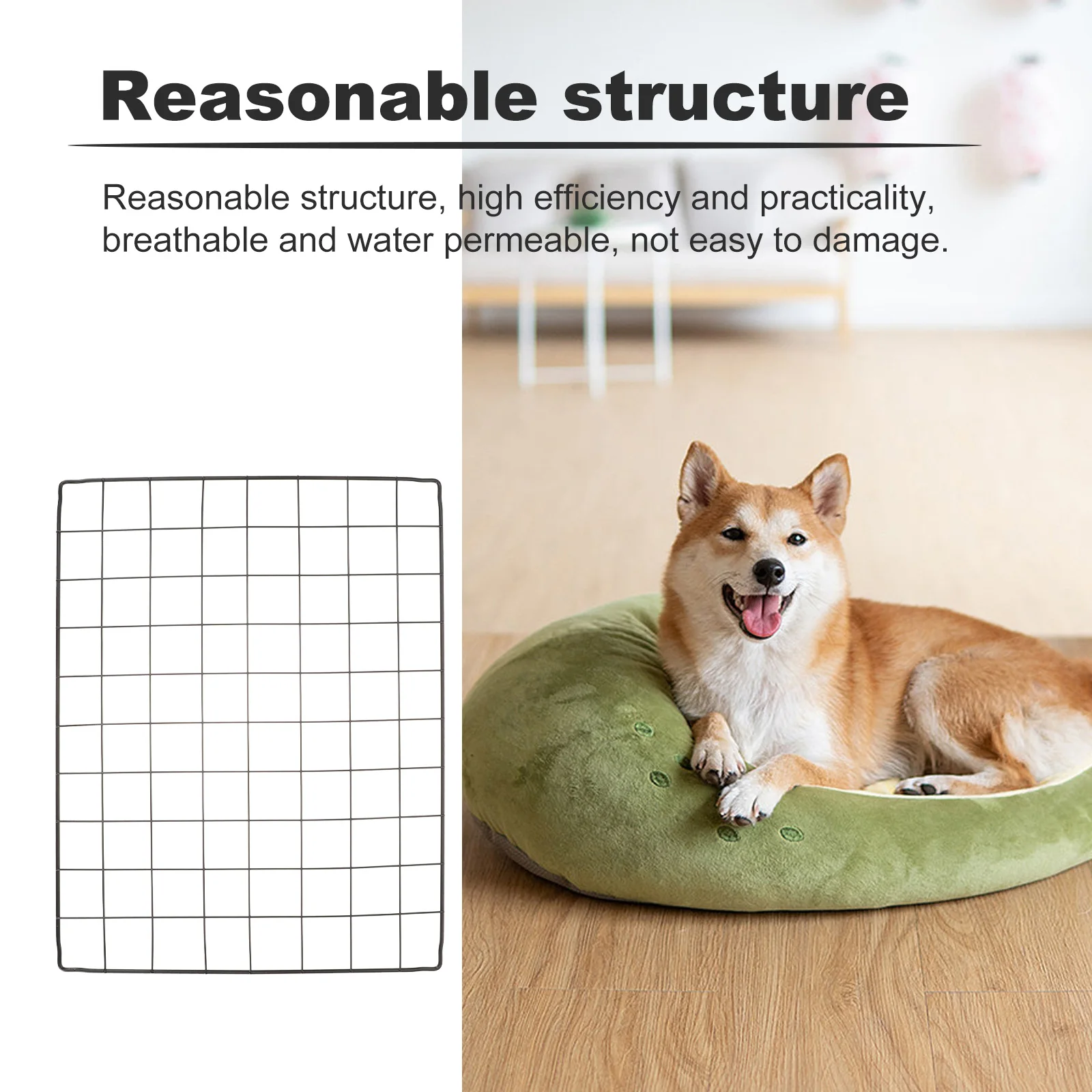 4 قطع من ملحقات قفص الكلاب الأليفة الشبكية، ألواح شبكية للسياج الحديدي #1