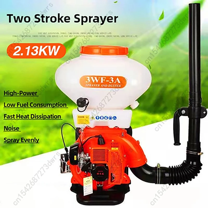 26L Four Stroke Backpack Sprayer Agricultural Garden Powder Sprayer High Power Orchard Spraying Machine Fertilizer Spreader