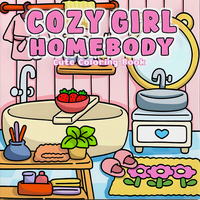 COZY GIRL HOMEBODY CUTE Coloring Book For Adults And Teens Featuring 24 Page For Relaxation Graffiti Painting Drawing  ﻿