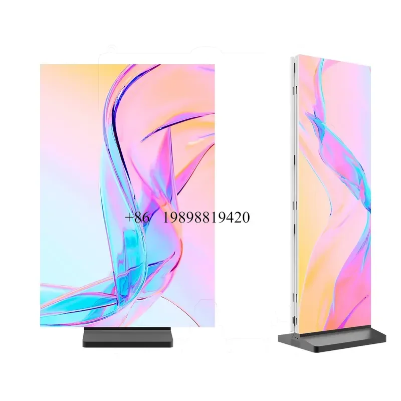 Wmwmnu for MWE P1.86 Tri-fold LED Video Poster Multi-screen Linkage 3-in-1 Seamless Connect Digital Ad customized product