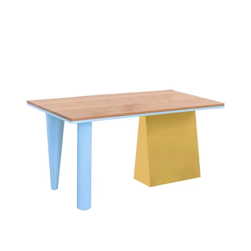 

All solid wood dining table, eating table dopamine rectangular table, designer negotiation table workbench