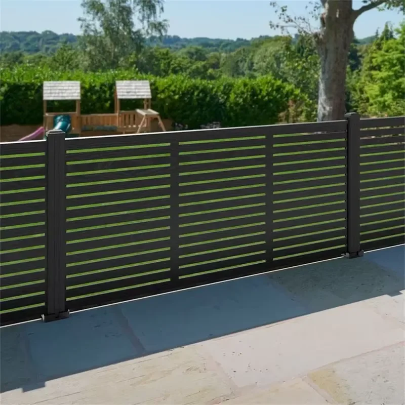 Aluminum Panele Security Fenceing Aluminum Metal Aluminum Alloy Fencegate New Custom Made Black