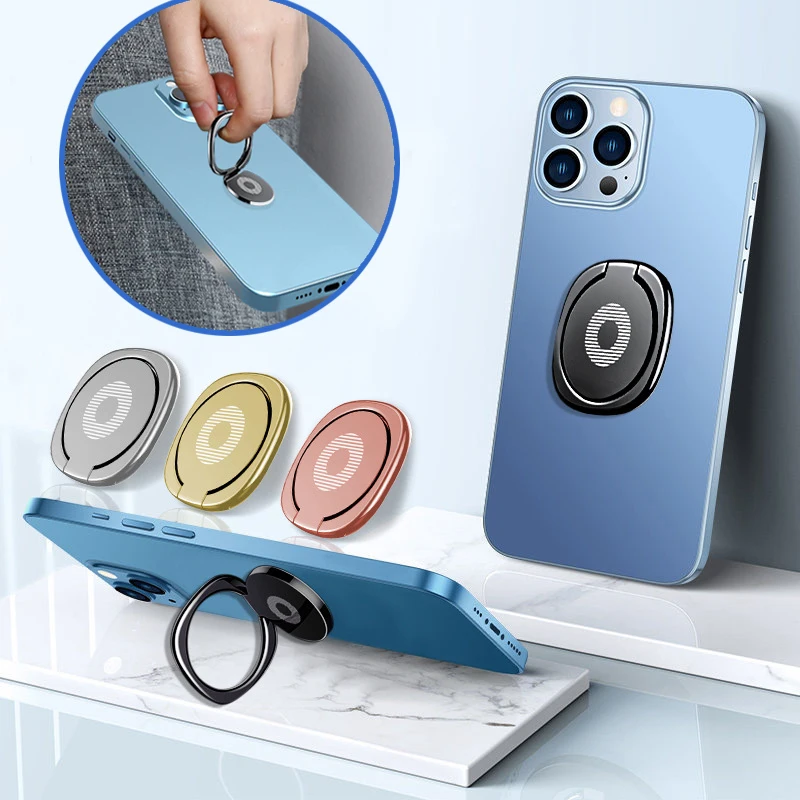 Finger Ring Holder Magnetic Phone Holder For Phone Mount Stick 360 Degree Rotation Multi-functional Ring Mobile Phone Holder