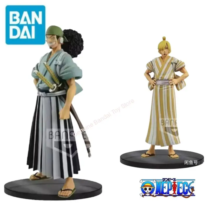 

In Stock Bandai Banpresto Holiday Gifts 100% Genuine One Piece Usopp Sanji Figurine Model Statue Ornaments Toys Anime