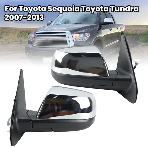 Conjunto de espejo lateral de puerta de 7 pines para Toyota Sequoia Toyota Tundra 2007-2013 espejo retrovisor calefactable galvanizado accesorios de coche
