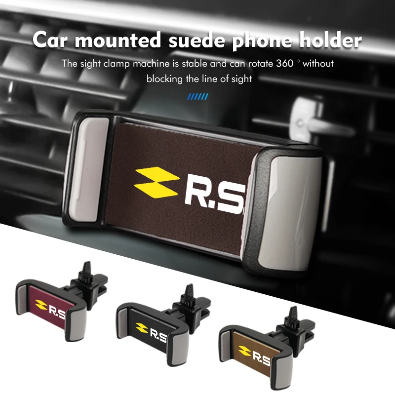 Carro Console Air Vent Phone Holder, Auto Acessórios Internos, Renault RS Sport Megane 3 4 2 Clio 5 Linha Sandero Scenic Logan