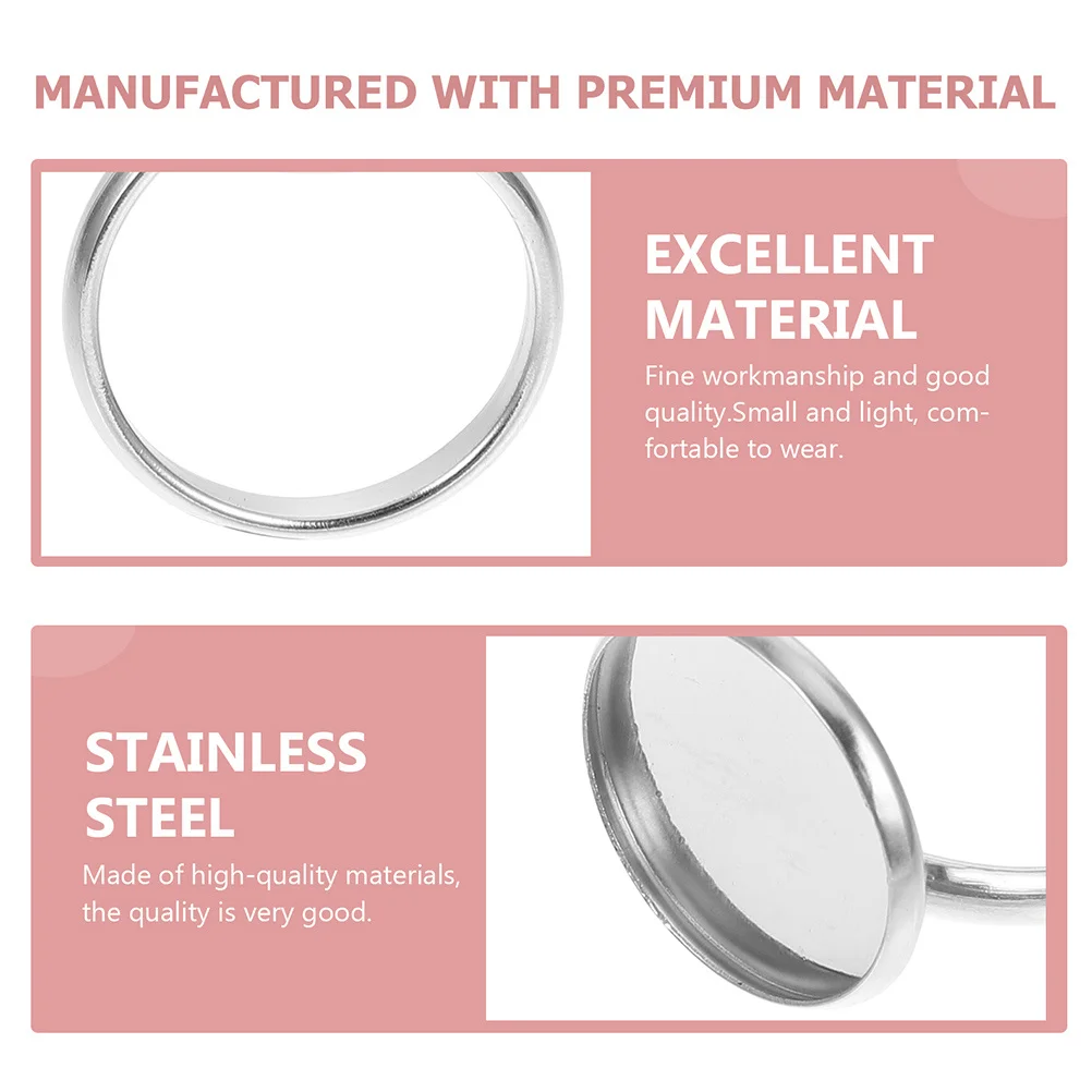 10 قطعة من الفولاذ المقاوم للصدأ قاعدة حلقية قابلة للتعديل أداة صنع المجوهرات القوية نتائج حلقة ذاتية الصنع لصياغة تصاميم فريدة من نوعها