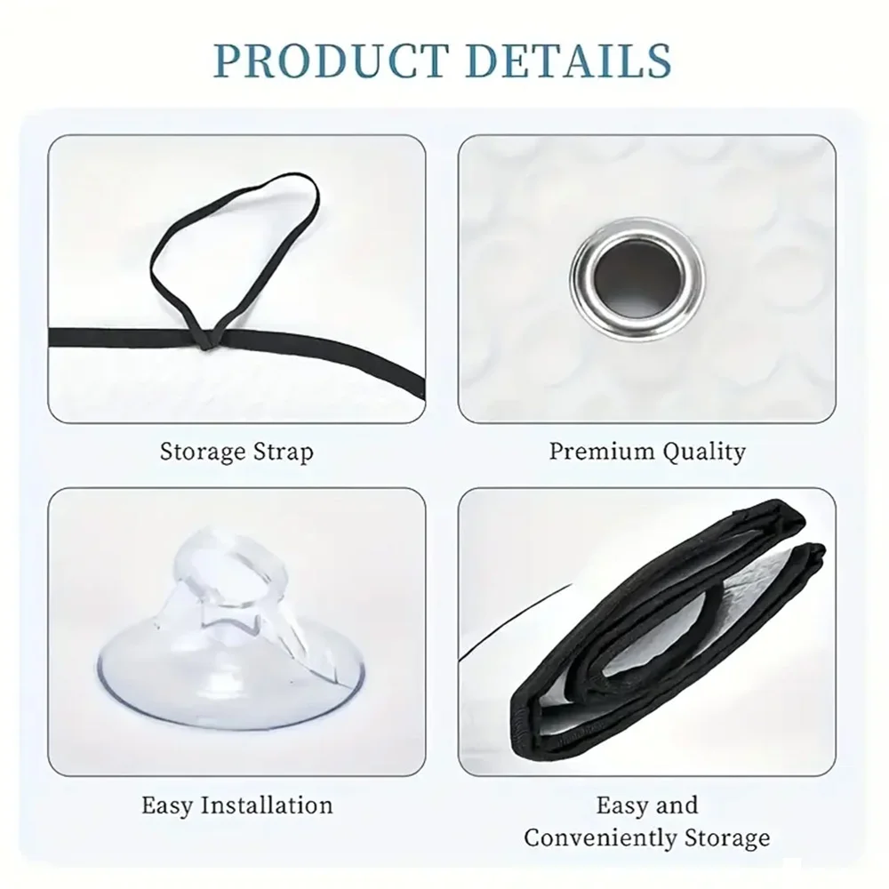 قطعة واحدة من واقي الشمس من شعيرات القطط للسيارات، يكتل ضوء الشمس بسرعة، مما يضمن درجة حرارة ممتعة داخل السيارة، مثالية لـ C