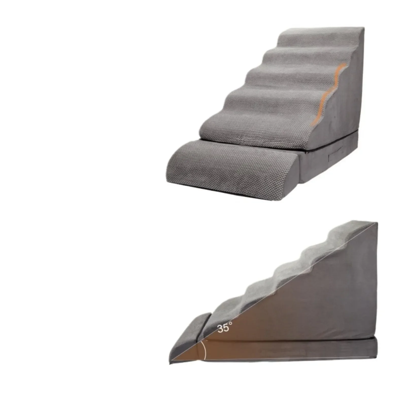 US 30 inch Foam Dog Stairs for High Beds, Extra Wide 6 Tier Pet Stairs/Steps for Beds up to 30-36 inches High