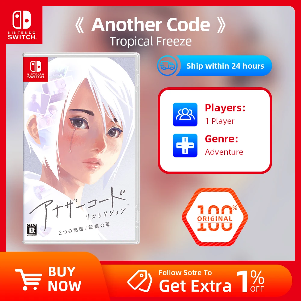 Nintendo Switch Game Deals - Another Code: Recollection - Games Cartridge Physical Card Support TV Tabletop Handheld Mode