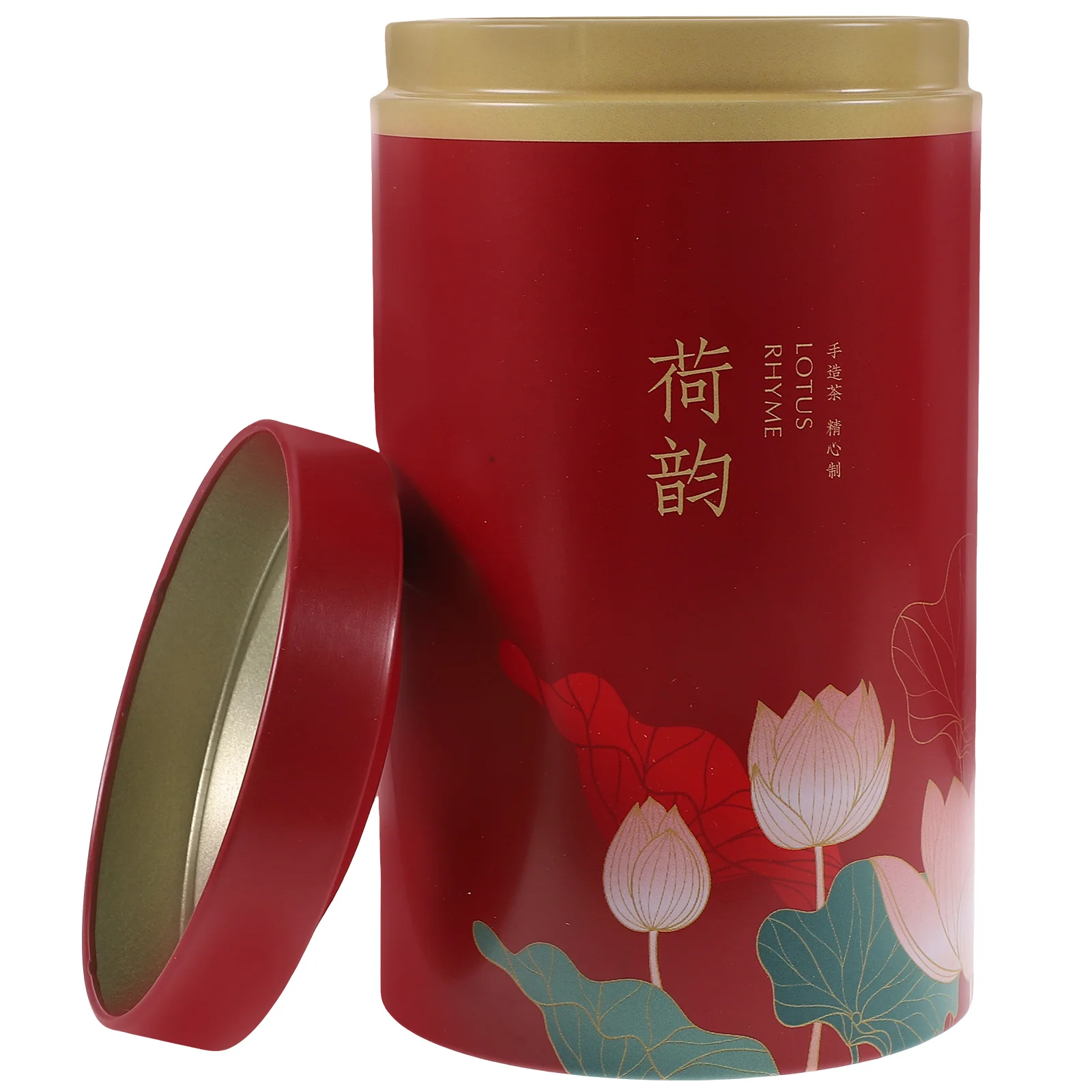 

Tea Tin Can Airtight Container Sealing Jar Coffee Canister Storage for Loose with Lid
